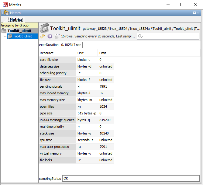 How do I monitor the ulimit command for resources on Linux shell